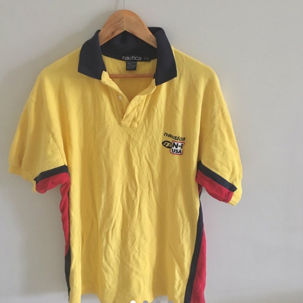 Nautica yellow polo shirt